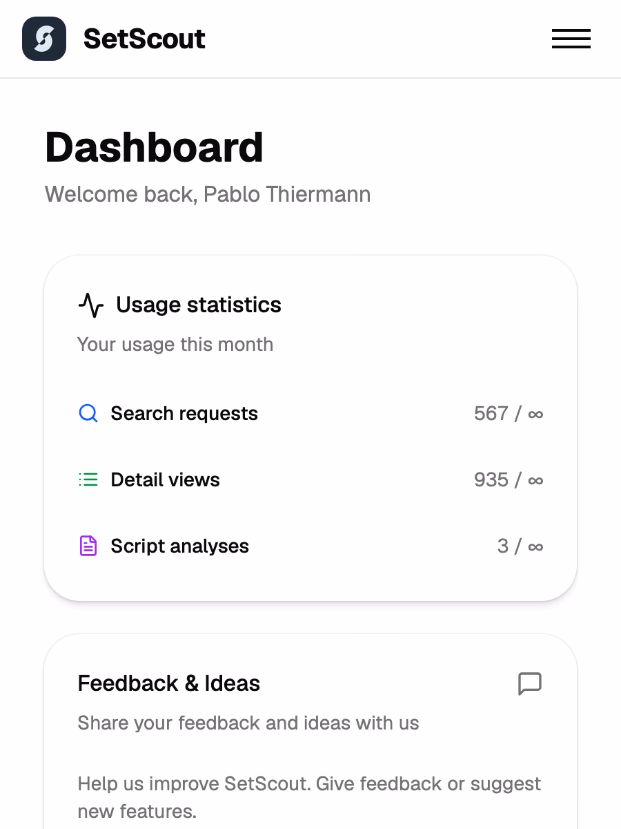 Dashboard screenshot